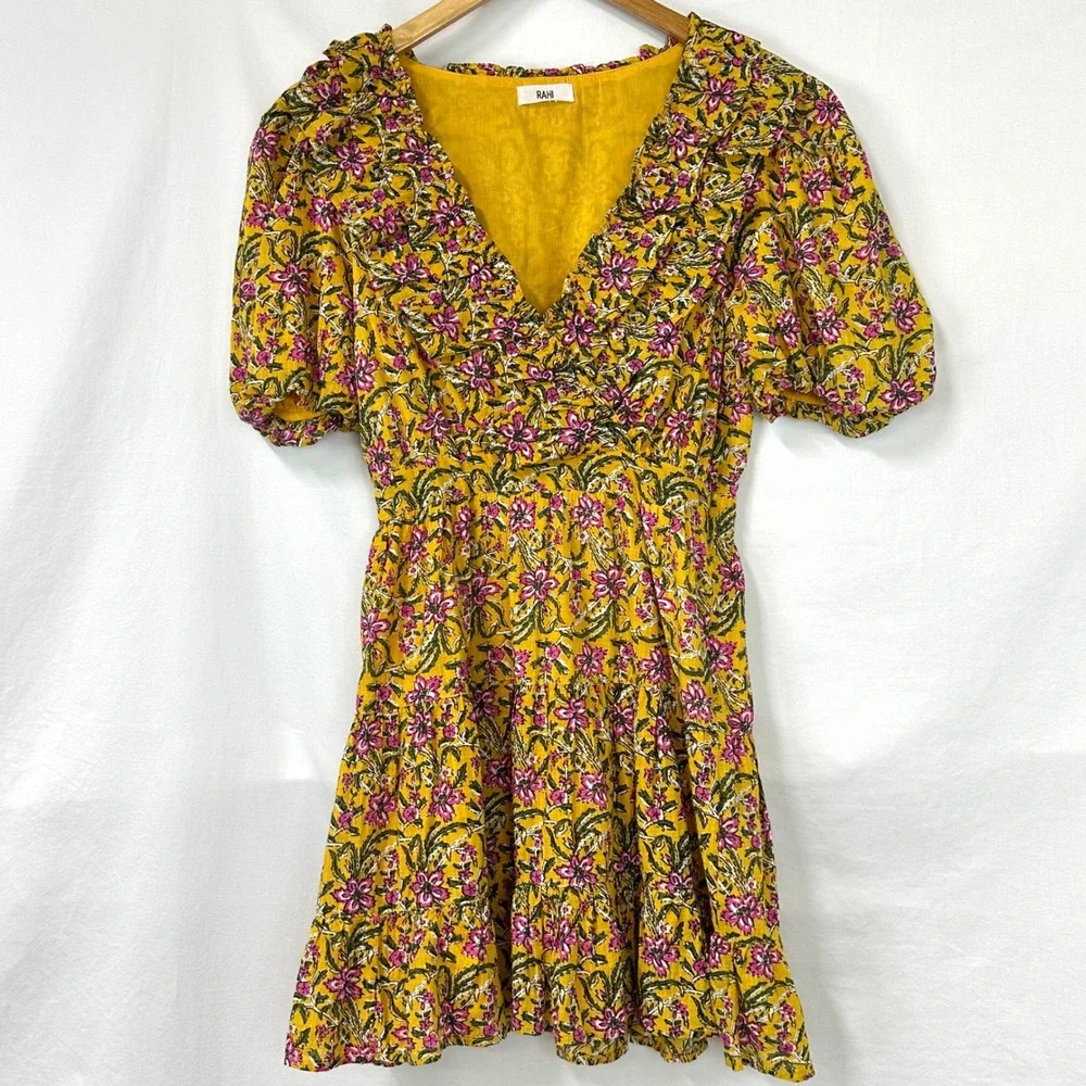 women mini dresses Sculpted Flounce Mini Dress